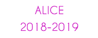 ALICE 2018-2019